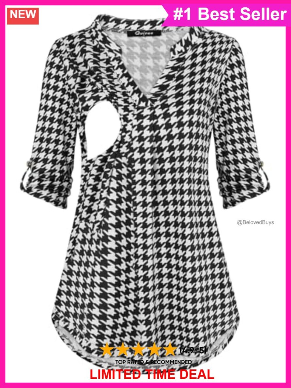 Nursing Tops for Breastfeeding Maternity 3/4 Rolled Sleeve Shirts
